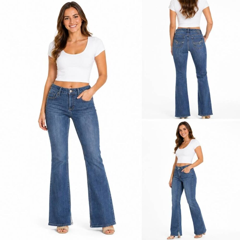 American Eagle Outfitters Women's Medium Blue Boot Cut Jeans